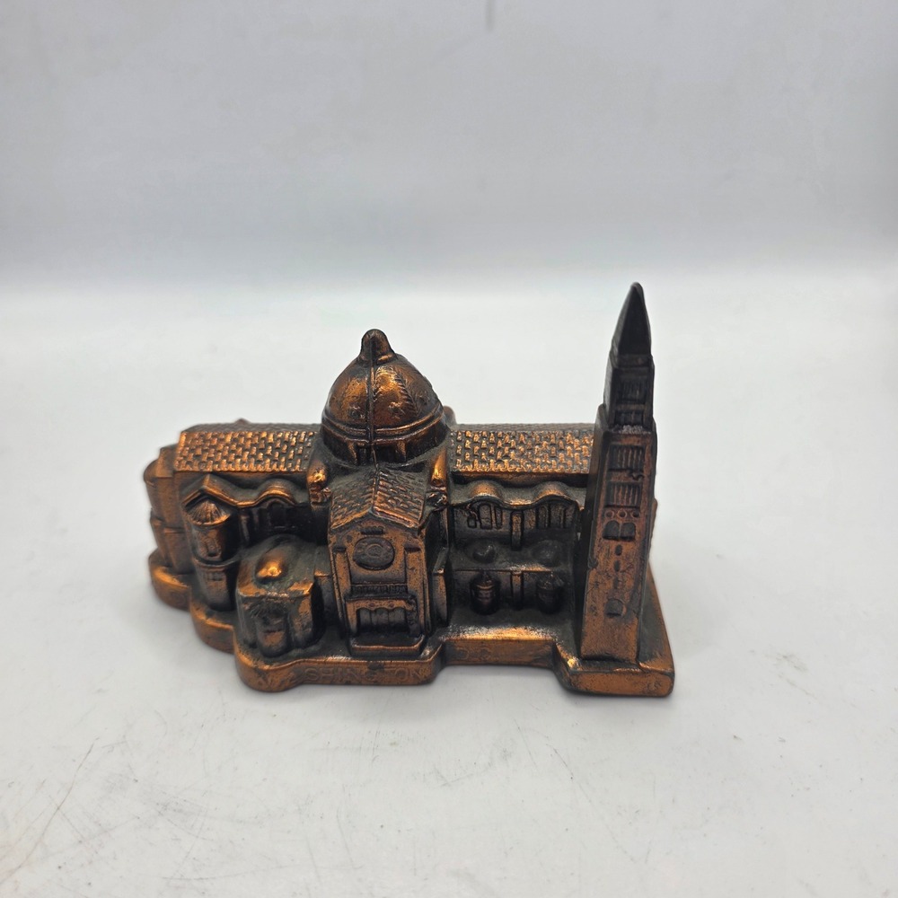 Vintage Washington DC Basilica National Shrine Miniature Souvenir Metal Building